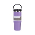 thumbnail image 2 of Botella de agua portátil de acero inoxidable aislada con asa, gran capacidad, multicolor, vaso térmico sellado al vacío para bebidas calientes y frías, 2 of 8
