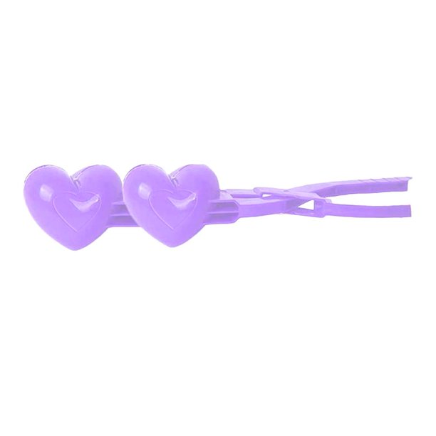 Clip Para Hacer Bolas De Nieve En Forma De Corazón Doble, Molde Para Bolas De Arena Para Exteriores, Clip Para Hacer Bolas De Nieve De Plástico, Juguete Para Nieve De Invierno Eigraketly OD016808-01