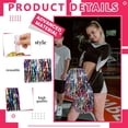 thumbnail image 3 of 20 Pcs Cheerleader Pom Poms,with Baton Handle for Rooters Cheering Squad Team Spirit Sports (Colorful+Gold), 3 of 4