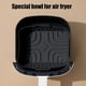 thumbnail image 5 of Bandeja de silicona resistente a altas temperaturas | Bandeja de silicona antiadherente de grado alimentario | Freidora de aire en microondas | Manillas de liberación fácil | 19x12x8cm | Negro,, 5 of 6