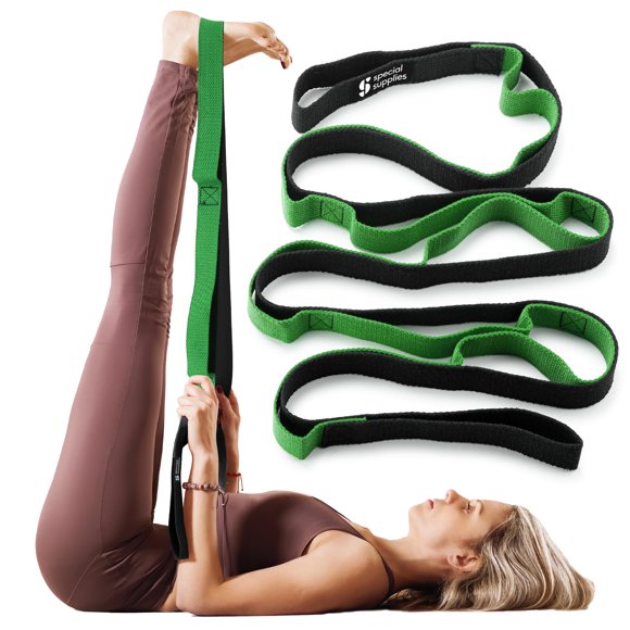 Paquete Especial de Ejercicio con Correa de Yoga Verde
