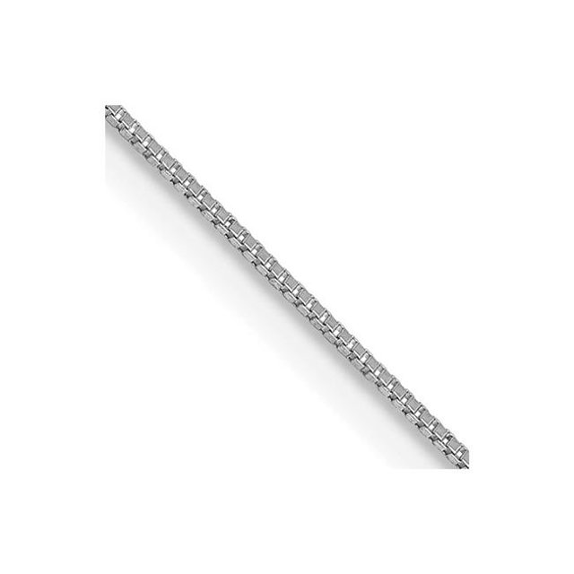 Quality Gold WLB040L-18 14K White Gold 0.5 mm Box with Lobster 18 in. Clasp Chain