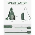 thumbnail image 7 of Doyogi Small Sling Bag for Women and Men Fanny Pack Mini Crossbody Backpack Lightweight Purses,Green, 7 of 7