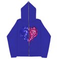 thumbnail image 1 of Sudaderas informales con estampado de calavera Y2k para hombre y mujer, sudaderas con capucha góticas para parejas, sudadera con cremallera de talla grande Harajuku Y2k, 1 of 5