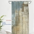 thumbnail image 2 of Grey Abstract Art Decor Shower Curtain,Beige Painting Bathroom Decor Polyester Fiber Plastic Rings Quick-Drying Waterproof for Bathtubs/Bathroom, 72x36 inches, 2 of 6