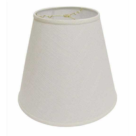 16" White Linen Deep Cone Lampshade with Washer Fitter, Hardback Table Lamp Shade