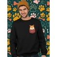 thumbnail image 2 of Cute Pocket Corgi Sweatshirt Men -Image by Shutterstock, Male Medium, 2 of 4