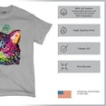 thumbnail image 4 of Tee Hunt Cute Thinking Crowned Cat T-Shirt Dean Russo Colorful Kitte Men's Tee, Gray, XX-Large, 4 of 5