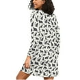 thumbnail image 2 of joogoo Cat Pattern Women's Long Sleeve Nightgown Sleepwear S, 2 of 8
