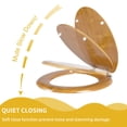 thumbnail image 4 of Asiento de inodoro Angel Shield chapado en madera de roble natural alargado, 4 of 8