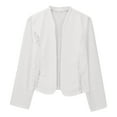 thumbnail image 6 of jtjvou Womens Open Front Business Casual Blazers - 2025 Fall Elegant Slim Fitted Work Office Suit Jackets White S, 6 of 9