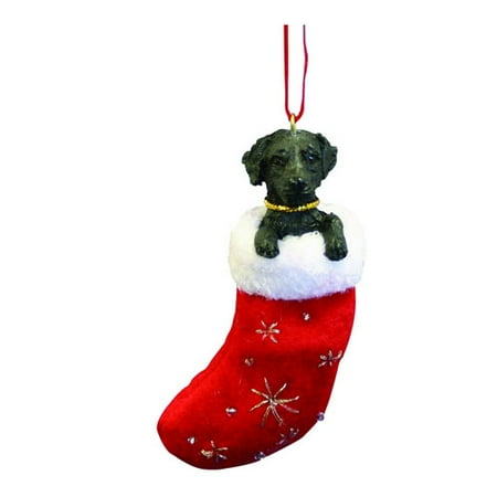 Santas Little Pals Black Labrador Stocking Christmas Ornament Santas Little Pals Black Labrador Stocking Christmas Ornament