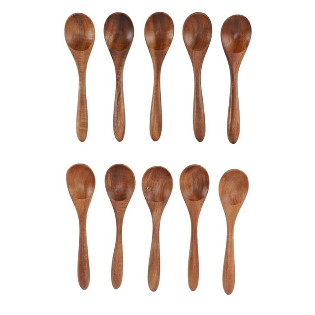 Wood Coffee Spoons, Exquisite Multipurpose Wooden Spoons 10pcs for Home for Mixing