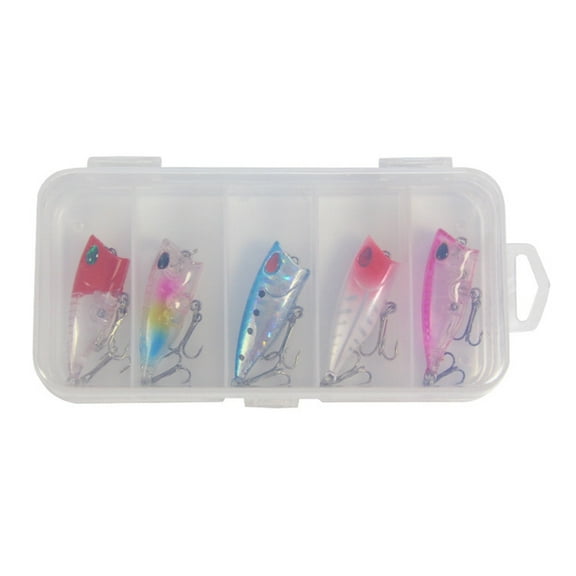 5Pcs Walleye Lures Swimbait with 3D Eye Fishing Tackle Topwater Minnow Fishing Lures 3.2g Floating Baits Crankbaits