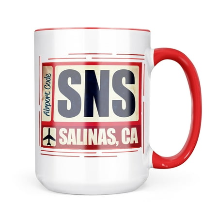 

Neonblond Airportcode SNS Salinas CA Mug gift for Coffee Tea lovers