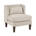 thumbnail image 3 of Modern Taupe Corduroy Accent Chair - Living Room Furniture, 27.5" Wide, Espresso Legs, Includes Pillow. Comfortable, Stylish Seating. Perfect for Home., 3 of 7