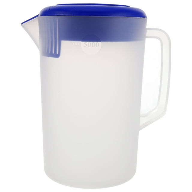 Plastic Pitcher with Lid and Handle 5 L Water Juice Pitcher Ice Tea Pitcher Lemonade Pitcher Water Jug for Milk Cold Hot Beverage