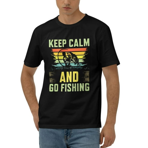 Keep Calm And Go Fishing 7 T-shirts for women,men,graphic,funny,trendy,vintage,aesthetic,cool,popular,casual,fashion,graphic funny,graphic vintage,graphic cool,Black L