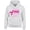 White, variant on I Wear Pink For My Aunt Printed Black Hoodie Unisex Sweatshirt Small