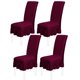 thumbnail image 1 of 4Uds Volantes Falda Extensible Comedor Silla Fundas Super Ajustado Silla Protector Hogar Decoraciones borgoña, 1 of 9