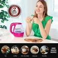 thumbnail image 4 of OVENTE Glass Electric Kettle Hot Water Boiler 1.5 Liter Borosilicate Glass Fast Boiling Countertop Heater - BPA Free Auto Shut Off Instant Water Heater Kettle for Coffee & Tea Maker - Pink KG83F, 4 of 11
