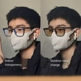 thumbnail image 6 of smart glasses - automatically switch transparent to  lenses, matte black frame, suitable for computer, driving - compatible with smartphones/ tablets - unisex style - modern minimalist design, 6 of 7