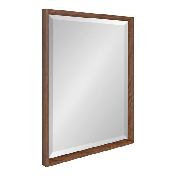 Kate and Laurel Calter Framed Wall Mirror, 19.5x25.5, Walnut Brown