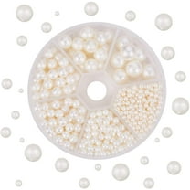 804 Pieces 6 Sizes No Holes/Undrilled Imitated Pearl Beads for Vase Fillers Wedding Party Home Decoration Ivory(3mm 4mm 5mm 6mm8mm 10mm)