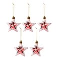 thumbnail image 2 of Adornos para árbol de Navidad Decoración navideña con cuerda Accesorios creativos Árbol de Navidad Estrella 5PCS, 2 of 9