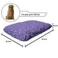 thumbnail image 2 of Violet Pet Bed, Floral Spring Themed Tulip Like Abstract Repeating Flower Composition, Resistant Pad for Dogs and Cats Cushion with Removable Cover, 24" x 39", Pale Purple Pale Sky Blue, by Ambesonne, 2 of 4