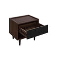 thumbnail image 5 of Manhattan Comfort Duane Modern Ribbed Nightstand with Full Extension Drawer in Dark Brown and Black, 5 of 5