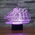thumbnail image 5 of 3D Illusion Sailboat LED Night Light,7 Colors Gradual Changing Touch Switch USB Table Lamp for Holiday Gifts or Home Decorations, 5 of 5