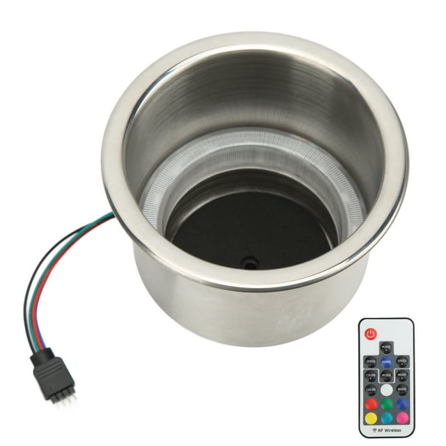 Insert de Porte-Gobelet à LED, Insert de Porte-Gobelet de Voiture RGB Design Futuriste