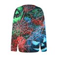 thumbnail image 5 of Halloween Sweaters for Women Funny Halloween Party Graphic Womens Sweaters Cardigan Button Knit Cropped Long Sleeve Fall Winter Trendy Comfy Cardigan Sweaters Green L, 5 of 7