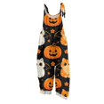 thumbnail image 2 of Halloween Jumpsuits for Women Summer Plus Size Boho Baggy Rompers for Women Sleeveless Pumpkin Ghost Jumpsuits Rompers Loose Fit Adjustable Strap Overalls for Women Orange 3XL, 2 of 6
