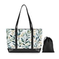 thumbnail image 7 of FORMRS Canvas Laptop Tote Bag for Women with 15.6" Computer Compartments Shoulder Handbag, Darker Leafy Pattern, 7 of 7