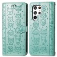 thumbnail image 1 of for Samsung Galaxy S23 Ultra Case, Premium PU Leather Wallet Case [Cat & Dog & Flowers Embossed] Card Slots Kickstand Magnetic Closure Flip Case Cover for Samsung Galaxy S23 Ultra,Green, 1 of 10