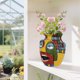 thumbnail image 5 of Maceta abstracta con rostro y expresión – Maceta de resina para plantas de interior, decoración artística para el hogar, contenedor para suculentas con asas, 5 of 6