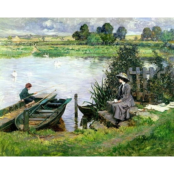 The Thames At Benson - CANVAS OR FINE PRINT WALL ART