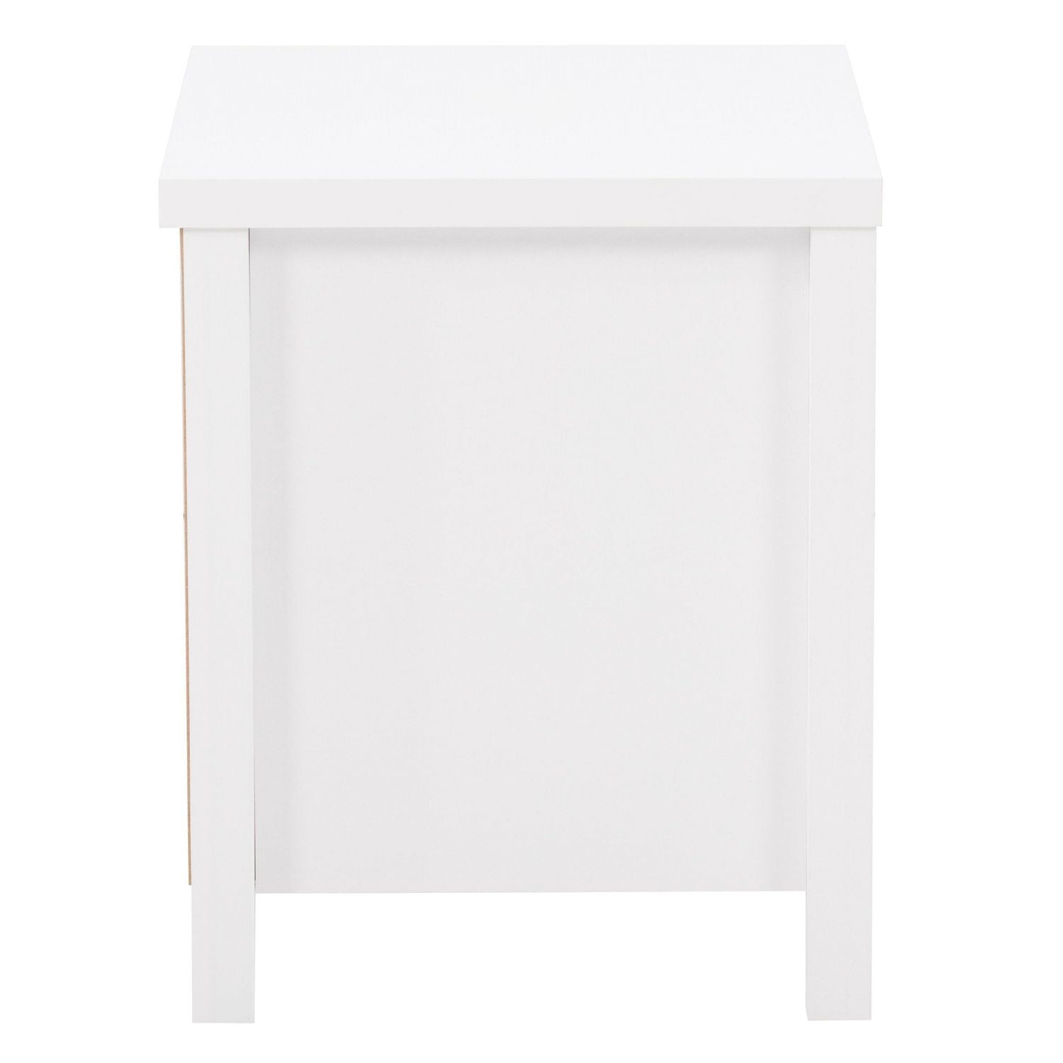 Table de chevet élégante en bois d'ingénierie pour chambre à coucher pour adulte avec deux tiroirs, CorLiving Boston