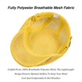 thumbnail image 5 of Minzimin Men Women's Beret Hat, Summer Mesh Breathable Newsboy Cap Adjustable Cabbie Hat with Buckle, 5 of 8