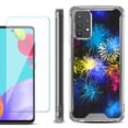 thumbnail image 1 of Shockproof Bumper Phone Case for Samsung Galaxy A52 5G, with Tempered Glass Screen Protector, by OneToughShield ® - Fireworks, 1 of 3