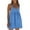 Light Blue, variant on WIZUTIZ Beach Dresses for Women Stretch Comfy Mini Dress Solid Peplum Dress U Neck Sleeveless Peplum Dress for Teen Girls Pockets Smocked Comfy Graduation Dress Beige L