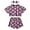 Air Purple, variant on Fmeeah Toddler Girl Clothes Baby Girls Outfits 6M-5T Summer Floral Print Shirt Shorts Headband 3pcs Baby Clothing