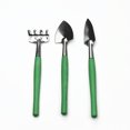 thumbnail image 1 of 3 Pieces Gardening Tools, Stainless Steel Garden Tools, Gardening Tool Set, Adult Gardening Kit, Gardening Shovel, Small Rakes and Shovels, for Small Garden Work (Green), 1 of 3