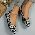 thumbnail image 6 of Fesfesfes Shoes Women Almond Toe Plus-size Leopard Print Shoes Casual Slip-on Flat Shoes 39(7), 6 of 9