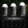 thumbnail image 4 of Classy Caps Summit Chain link Solar Post Cap - Fits 2", 2.5", and 3" Posts - Silver ABS, 4 of 8