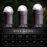 Classy Caps Summit Chain link Solar Post Cap - Fits 2, 2.5, and 3 Posts - Silver ABS