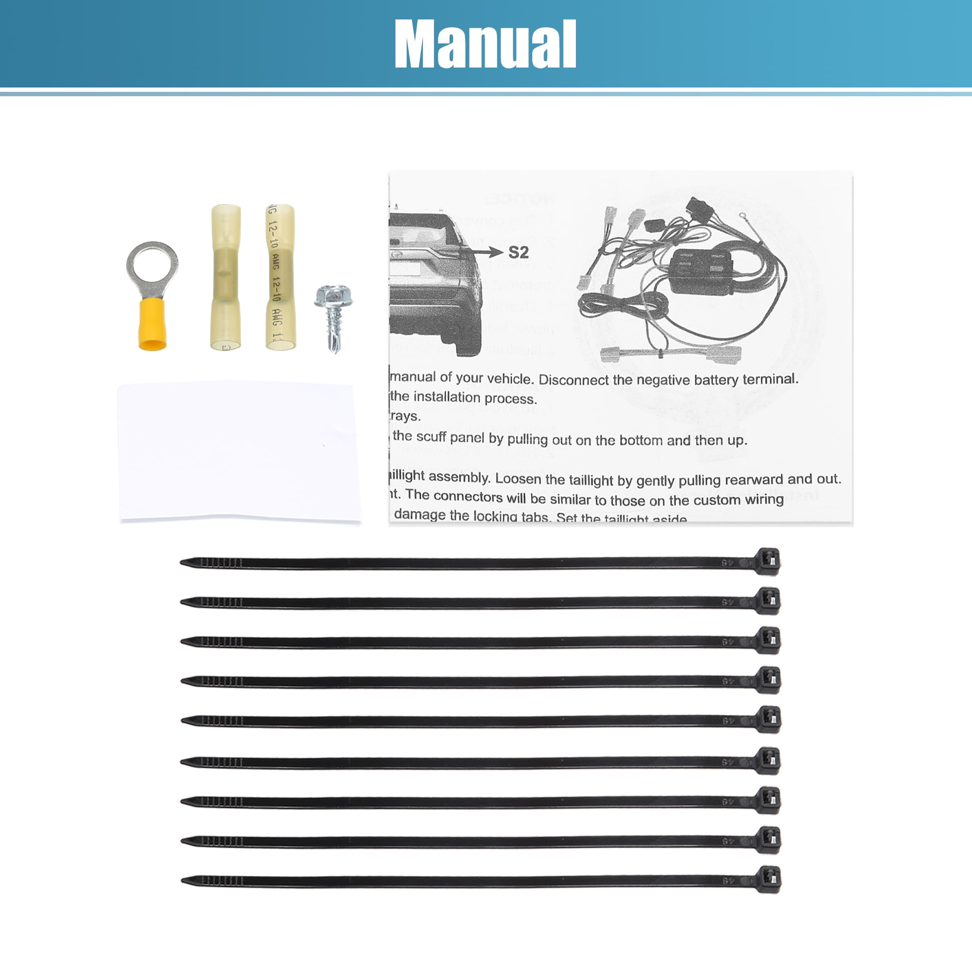 Unique Bargains BKDK56261 Vehicle Side 4-Pin Trailer Wiring Harness for Toyota Sienna