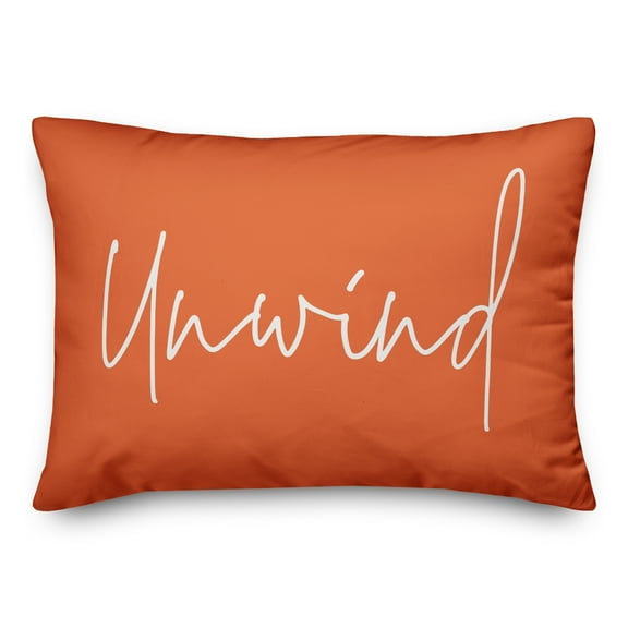 Creative Products Unwind Script Orange 14x20 Indoor / Outdoor Pillow